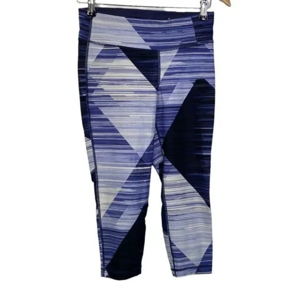TOMMY HILFIGER SPORT MESH CUTOUT CROPPED ACTIVEWEAR LEGGINGS MEDIUM-EUC